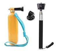 TEKCAM Kit de accesorios para cámara de acción Selfie Stick con mango flotante compatible con GoPro Hero 13 12 11 10 9 8/AKASO EK7000/Pro/Brave 7/Insta360 X5/Jadfezy/WOLFANG/Apexcam/Surfola