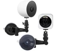 TEKCAM Soporte de ventosa para cámara compatible con Wyze Cam V4, Wyze Cam V3, Google Nest Cam (batería), soporte de succión para cámara de seguridad, soporte de ventana de cámara, instalación sin