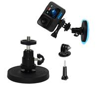 TEKCAM Soporte magnético para cámara compatible con GoPro Hero 13 12 11/AKASO EK7000/DJI Osmo Action 5 Pro 4/Insta360 Action Cam, ajuste de 360° con revestimiento de goma magnético soporte de montaje