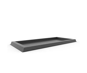 Tekcnoplast Plato rectangular para maceta, 108 x 49 cm, color antracita, de resina, para macetero modelo Matera