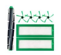 TeKeHom Kit de accesorios para Vorwerk Kobold VR200 VR300, RV20 RV30 piezas de repuesto 4 cepillos laterales y 2 filtros Hepa y 1 cepillo de rodillo para aspiradora (7 en 1)