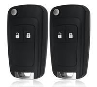 Tekenewbse 2 Piezas Carcasa de Llaves de Coche de 2 Botones Repuesto para Compatible con Chevrolet Aveo Matiz Cruze Captiva Spark Orlando Tra y Opel Astra J Insignia Corsa Meriva B Zafira C Mokka