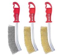 Tekenewbse 3 Pieces Cepillo Alambre, 140mm Cepillo de Alambre, Cepillo de Latón, Cepillo Puas Metalicas, Cepillo Metalico para Limpieza de Brocas de Madera Escoria de Soldadura Eliminación de Óxido