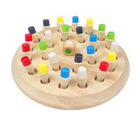 Tekenewbse Ajedrez de Memoria, Ajedrez para Niños Infantil Madera, Ayuda a Mejorar Memoria y Percepción del Color, Juego Interacción Entre Padres e Hijos, Juegos de Mesa Familia Mayores 3 Años Niños