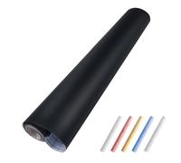 Tekenewbse Pizarra Pared 43×300cm, Pizarra Adhesiva Pared, Pizarra Tiza, Papel Pizarra Adhesivo Pared Cocina Vinilo Negra Adhesiva Escriba Dibuje y Para la Escuela Casera Ofici (Incluye 5 Tizas)