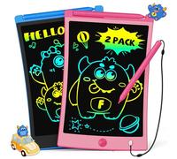 TEKFUN 2Pack Tableta de Escritura LCD 8,5 Pulgadas, Tablero de Dibujo Electrónico, Pizarra Infantil Juguetes Regalo Cumpleaños para Niñas y Niños de 3 4 5 6 7 Años Regalos para Niños (Azul+Rosa)