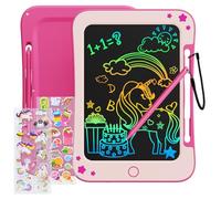 TEKFUN Tableta de Escritura LCD 8,5 Pulgadas, Tablero de Dibujo Electrónico Pizarra Magnetica Infantils, Juguete de Regalo de Cumpleaños para Niños de 3 4 5 6 7 Años (Rosa)
