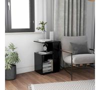 TEKGHUT Mesa auxiliar negra 36 x 30 x 56 cm de madera | Versátil, superficie fácil de limpiar, formato compacto, diseño sencillo, cuerpo de madera