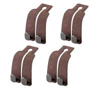 Tekiep Car Seat Back Storage Hook - Double Hook Holder For Convenient Storag, 2pcs Car Seat Hooks For Headrest, Car Seat Storage Hook, For Bags,Purses,Handbags (Brown * 4 pcs)