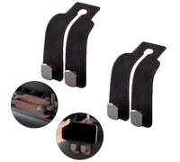 Tekiep Car Seat Back Storage Hook - Double Hook Holder For Convenient Storag, 2pcs Car Seat Hooks For Headrest, Car Seat Storage Hook, For Bags,Purses,Handbags (Black * 2 pcs)