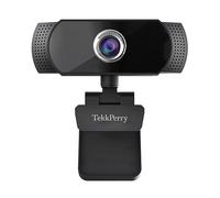 TekkPerry Cámara web 1080P con micrófono, campo de visión ajustable, zoom, control de software y enfoque manual, cámara web USB HD para conferencias, zoom, equipos de Skype, videollamadas