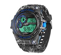 TEKMAGIC 100m Bajo el Agua Reloj de Pulsera Submarinismo para Hombres Niños con Funciones de Cronómetro, Cronógrafo, Alarma, Zona Horaria Dual, Formato de 12/24 Horas