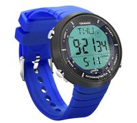 TEKMAGIC Reloj deportivo digital 10 ATM resistente al agua para nadar y bucear con despertador, cronómetro, temporizador, doble zona horaria, calendario, retroiluminación, formato de 12 o 24 horas