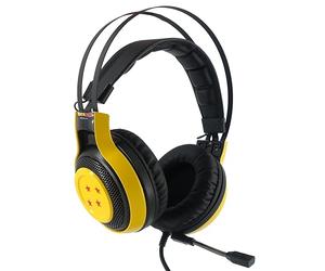 Teknofun - Auriculares con micrófono para Videojuegos - Dragon Ball Z - Conector Jack de 3,5 mm - Diadema Ajustable - Amarillo, Rojo y Negro - para niños y Adultos