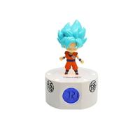 TEKNOFUN - Dragon Ball Licencia Oficial - Despertador Digital Goku Luminoso 18 cm - Pantalla 12/24h, Fecha, Temperatura - Funciona con 3 x AAA - Cable USB-C (Incluido) - 811327