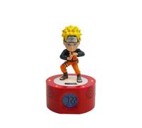 TEKNOFUN - Naruto Shippuden Licencia - Naruto Light Alarm Clock Despertador Digital 18 cm - Negro, Naranja, Amarillo - Funciona con 3 x AAA/Enchufe - Cable USB (Incluido) - 811607