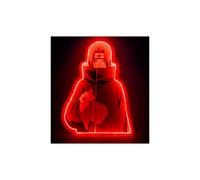 TEKNOFUN - Licencia Naruto Shippuden - Itachi Uchiha LED Wall Neon 40 cm - Luz Decorativa - Cable USB (Incluido) - Se Entrega con 2 Soportes - para Niños y Adultos - A Partir de 14 años - 811600