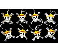 TEKNOFUN- One Piece-Calaveras Decoración Iluminada-260 cm-USB-C, Color Blanco-Amarillo-Negro-Rojo (811649)