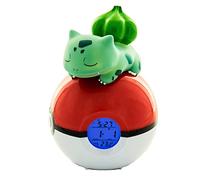 Teknofun Pokémon - Despertador Digital con difusor de luz, Color Verde, Rojo y Blanco
