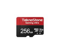 TEKNOSTONE Tarjeta de memoria micro SDXC de 256 GB para juegos con adaptador de hasta 100 MB/s de velocidad de lectura U1 V30 A1 tarjeta TF para Switch 1 Steam Deck ROG Ally carga de aplicaciones sin