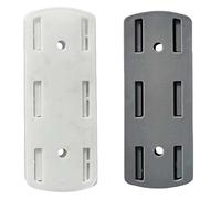 Teksome 4 Soportes para Corriente | Soporte Adhesivo sin Perforaciones | Soporte regleta | Soporte Enchufe Autoadhesivo | Fijador regleta alimentación montado en la Pared
