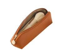 Teksome Bolsa de maquillaje pequeña, bolsa portátil con cremallera para cosméticos, bolsa de aseo multifuncional de poliuretano de gran capacidad, organizador de brochas de maquillaje para uso diario