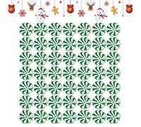 Teksome Botones Navideños para Manualidades | 50 Piezas Redondas Para Costura De Repuesto | Botones de Resina Artesanal con 4 Agujeros Motivo Bastón de | Para Mujeres Hogar Fiestas Reparación Hecho A