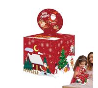 Teksome Caja de dinero de Navidad - 30 bolsas transparentes extraíbles | Soporte para dinero de Navidad - para cumpleaños, vacaciones, Halloween, Pascua, fiesta, felicitaciones, salvar a niños y
