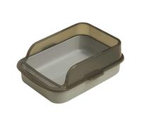 Teksome Caja de para gatos, caja de para gatitos | Hygienic Open Odor Control Cat Pan | Caja de alta de lados altos a prueba de fugas, inodoro de gatito fácil de limpiar para gatitos, mascota interior