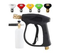 Teksome Cañón de espuma para manguera, pulverizador de espuma,Pulverizador de espuma presión de agua ajustable - Pulverizador de espuma de lavado, de automóviles para detalles de automó les,