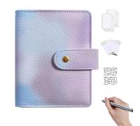 Teksome Carpeta de Sobres para Efectivo | Libro de desafíos de Ahorro de Color macarrón A7 con Sobres | Carpeta de presupuesto Impermeable, Carpeta de Dinero de Moda para presupuestar, Ahorrar