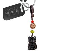 Teksome Colgantes de de fluorita, colgante de con de gato de la suerte, hermoso collar de piedra con colgante de piedra para uso diario, excursiones, fiestas de viaje, Refer to