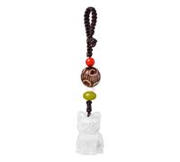 Teksome Colgantes de de fluorita, colgante de con de gato de la suerte, hermoso collar de piedra con colgante de piedra para uso diario, excursiones, fiestas de viaje, Refer to