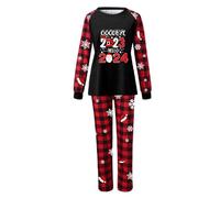 Teksome Conjunto Familiar de Mono navideño a Juego, Pijamas de una Pieza Suaves a Juego para familias para niños, Conjunto de Ropa de Dormir navideña para Adultos y niños