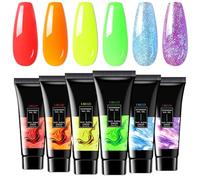 Teksome Esmalte Gel para Uñas Luminoso,Gel Para Unas Con Luz UV Luminoso Para Mujeres - Suministros De Manicura, Esmalte Multifuncional Para Regalo De Mujer