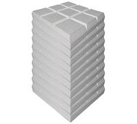Teksome Espuma absorbente de sonido, paneles a prueba de sonido para paredes | 10x Rolando de prueba de sonido | Almohadilla acústica 3D resistente al fuego de alta densidad de 12x12x2 pulgadas para