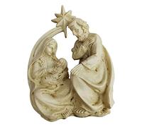 Teksome Figuras del Belén, Estatua de la Sagrada Familia - Figura de la Sagrada Familia Católica | Colección renacentista de Resina, decoración del hogar, Adorno de Belén para Navidad Religiosa