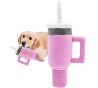 Teksome Juguete de Felpa para Perros con Taza de café,Juguete para Perros con Taza | Juguete Interactivo para Perros masticables - Masticar Juguetes interactivos para Perros, Cepillo de Dientes