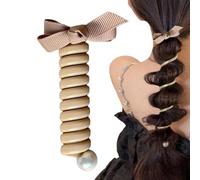 Teksome Lazos para el cabello con cable telefónico | Soportes para cola de caballo con pajarita, lazos para el cabello sin enredos - Correas elásticas impermeables para cola de caballo, estirables