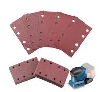 Teksome Lijas Orbitales | 120 Unidades Lija Rectangular para Lijadora Orbital,Para Metal Madera Pintura Carpintería Tablaroca Piedra
