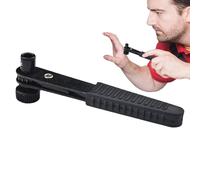 Teksome Llave de carraca - Trinquete reversible de mango largo de 1/4 pulgadas | Herramienta multifuncional de llave totalmente pulida, llave de trinquete para mejoras del hogar, carpintería,