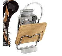 Teksome Organizador de de Cacerolas para | Reposacucharas Multifunción de Acero Inoxidable de Pared con Bandeja de,Almacenamiento para de Ollas,Para Cocina Encimera Utensilios de