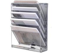 Teksome Organizador de muro de archivo, organizador de archivos de pared - Almacenamiento de periódicos multifuncionales - Soporte de documentos de escritorio, estante de almacenamiento de papel de