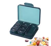 Teksome Pastillero semanal, pastillero portátil, pastillero de 7 días, planificador de medicamentos portátil, compartimentos grandes para viajes