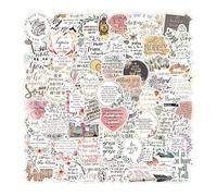 Teksome Pegatinas de versículos de la Biblia, pegatinas de la Biblia - Adhesivos decorativos para monopatín,Juego de 100 pegatinas para álbumes de recortes, pegatinas religiosas impermeables para