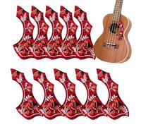 Teksome Pick Guards Guitarra acústica, Pickguard acústico - 10 piezas Guardias de selección de guitarra PVC,Accesorios de graves anti-jóvenes para jóvenes profesionales, principiantes, Navidad