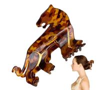Teksome Pinza para el pelo de leopardo, pinzas para el pelo,Clip de garra mediano creativo | Accesorios para el peinado del cabello con pinza antideslizante, tocado de moda para vacaciones de