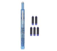 Teksome Pluma Estilográfica Retráctil | Estilográfica Retráctil con 5 Cartuchos de Tinta | Punta Fina 0.5 mm para Caligrafía, Tomar Apuntes, Dibujar y Bocetar