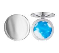 Teksome Polvo facial resistente al agua duradero, polvo prensado mate perfecto | Polvo fijador prensado | Polvo facial ligero compacto, polvo fijador resistente al agua, maquillaje en polvo delicado y