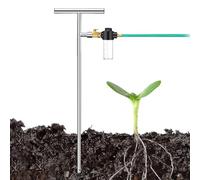 Teksome Riego de raíces Profundas, Herramienta de riego de raíces Profundas,de riego con Varilla de riego de Acero Inoxidable con dispensador de Fertilizante | Bebedero de raíces, irrigador de raíces